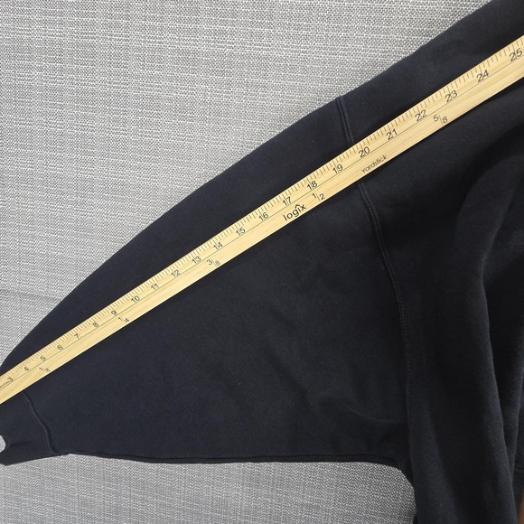 Nike Hoodie Womens 2XL Black Full Zip Cropped Fleece Swoosh Logo Oversized - Picture 6 of 12